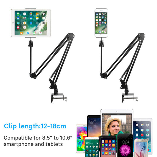 Adjustable ipad and phone holder for bed or desk